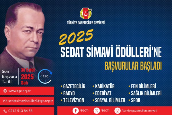 TGC 2025 Sedat Simavi Ödülleri'ne Başvurular Başladı