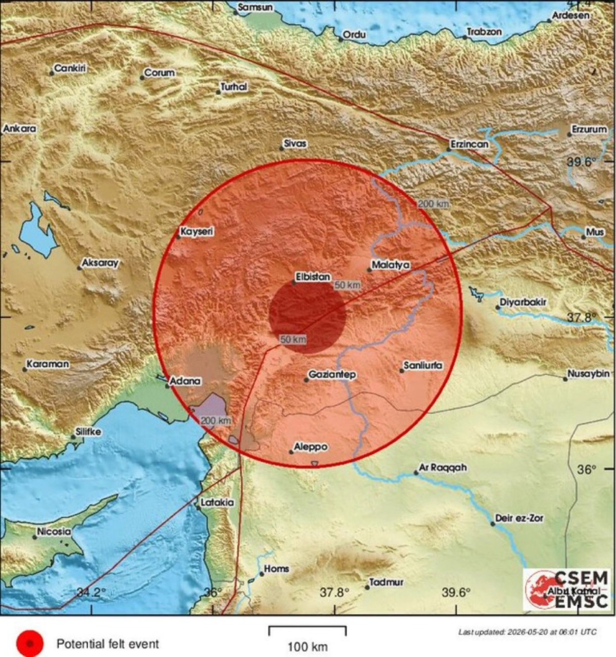 Malatya’daki 5.6 Büyüklüğündeki Deprem Adıyaman’da da Hissedildi