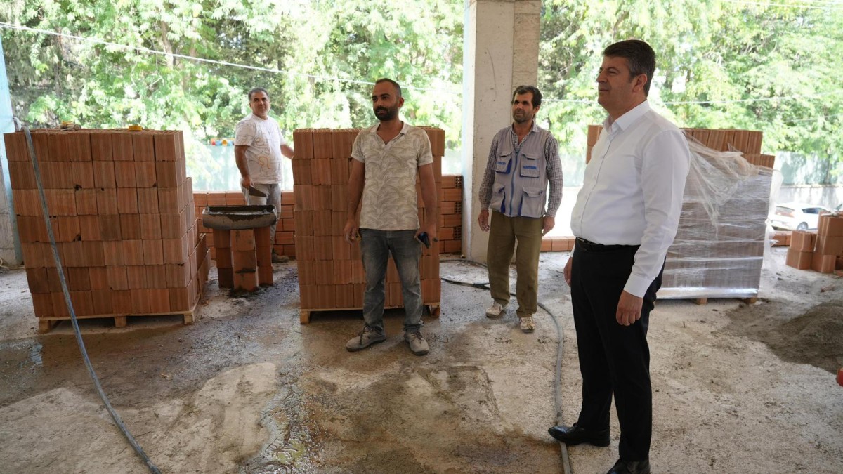 Varlık Mahallesi Kültür ve Taziye Evi İnşaatı Hızla Yükseliyor Başkan Tutdere Çalışmaları Yerinde İnceledi