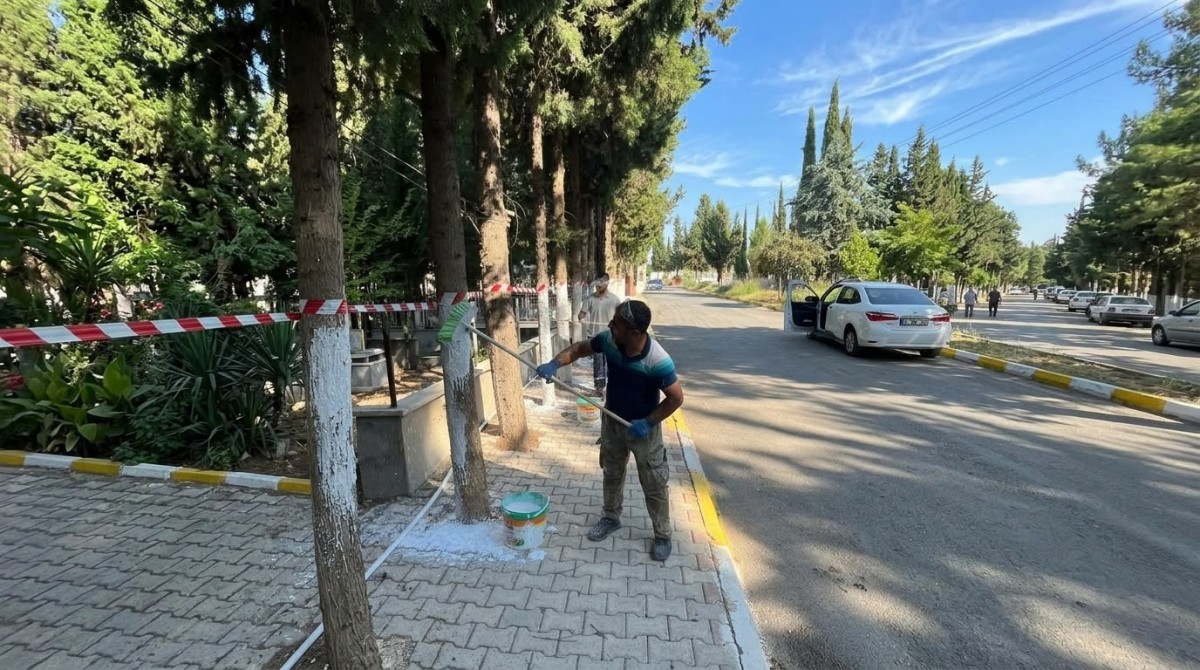 Adıyaman Yeni Mezarlık’ta Sonbahar Bakımı Başladı