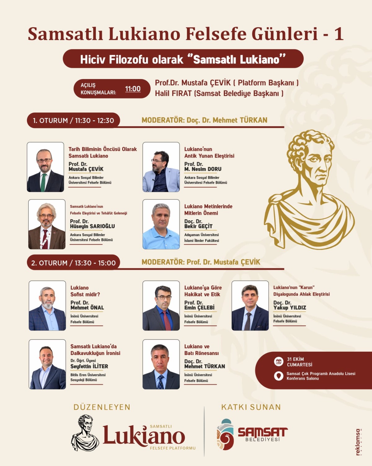 Samsatlı Lukiano Felsefe Günleri Başlıyor
