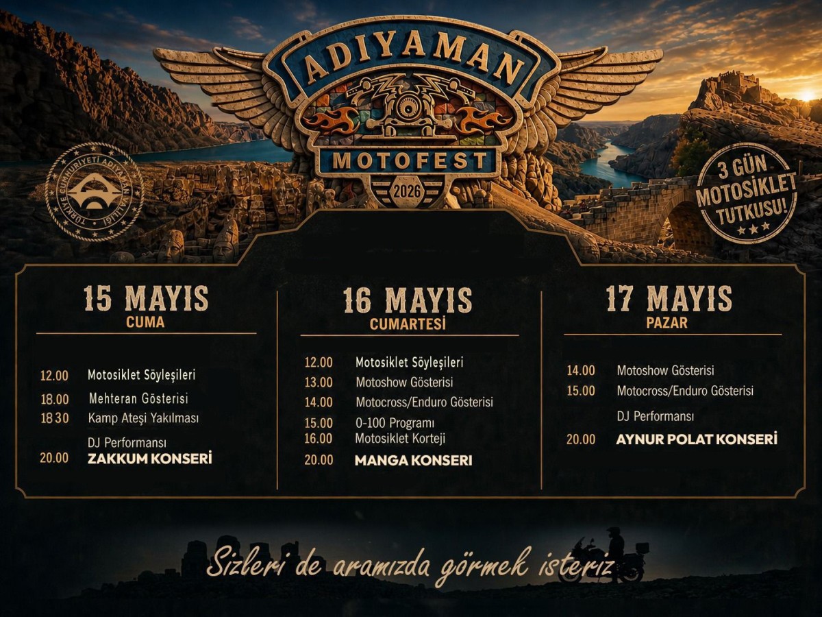 Adıyaman Motofest 2026 İçin Geri Sayım Başladı