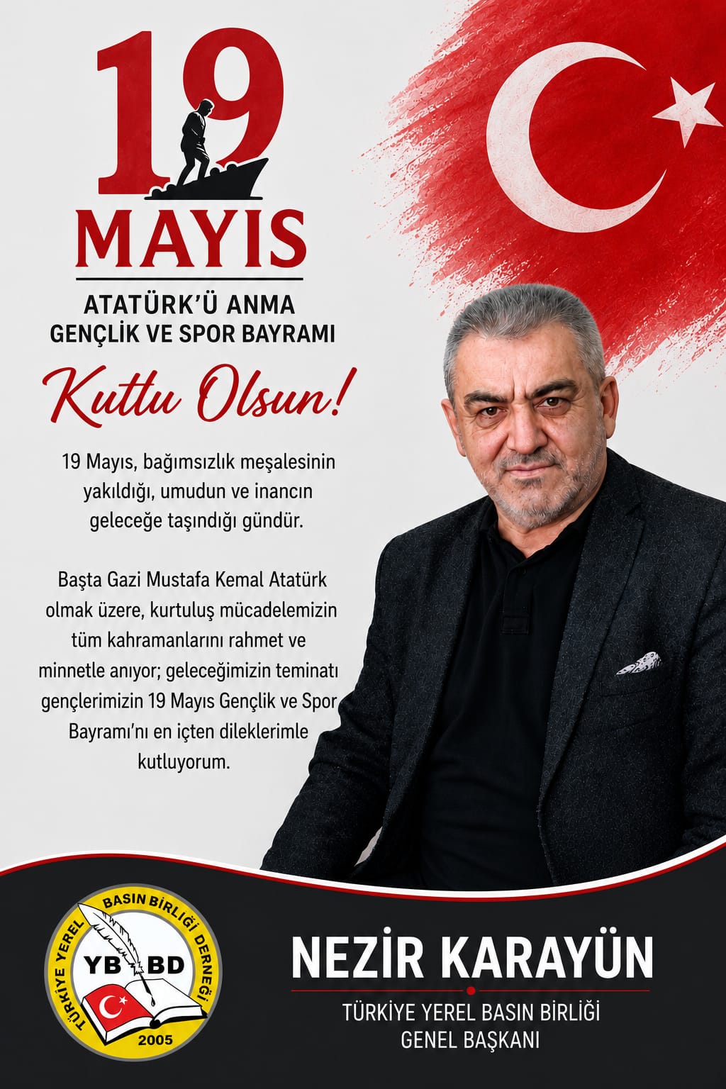 Başkan Karayün’den 19 Mayıs Mesajı: “19 Mayıs, Bağımsızlık Meşalesinin Yakıldığı Gündür”