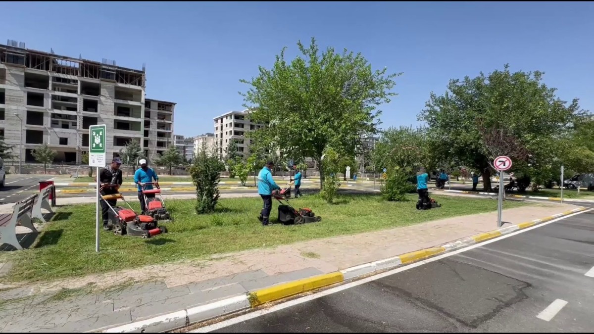 Adıyaman Belediyesi'nden Trafik Parkı'nda Kapsamlı Yeşil Alan Bakımı